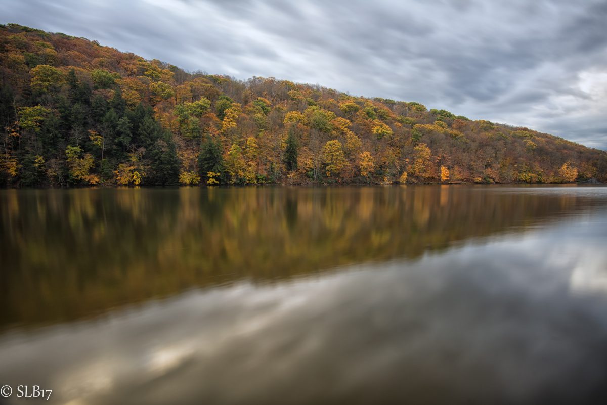 Laurel Hill Lake before rain.
